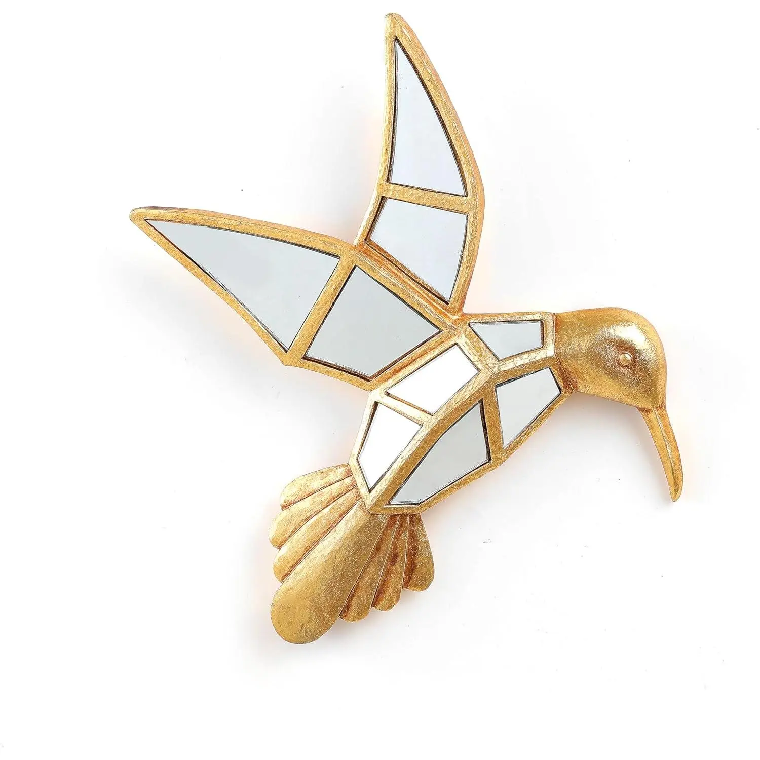 Wall Sculpture   Bird Mirrors -   Hummingbird and Glass Wall Decor,  for Victorian and European Themed Homes