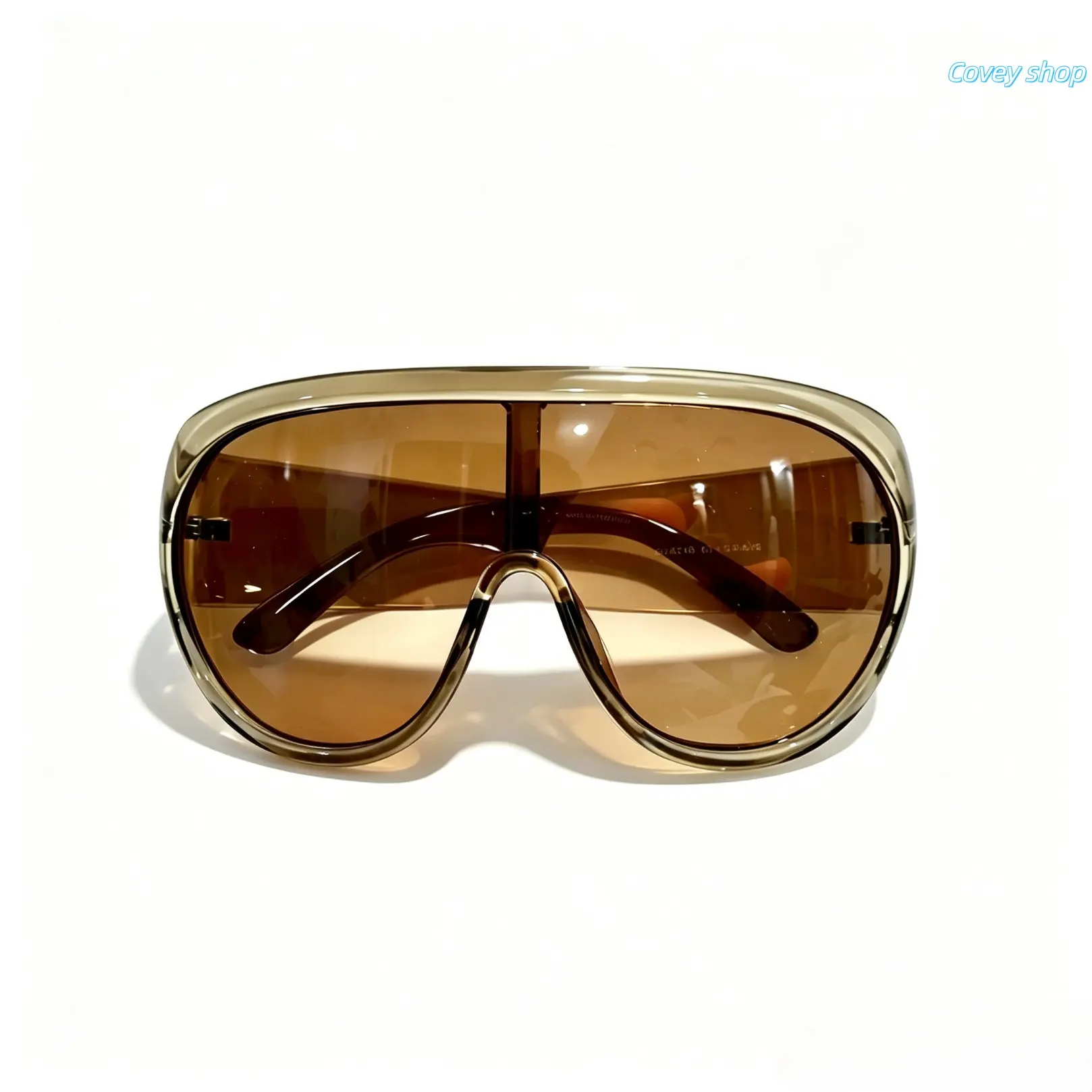 Unisex Vintage Oversized Shield Sunglasses, Retro One-Piece Tinted Lens Eyewear, Fashion Sun Glasses For Daily Wear, Beach Trips And Outdoor Activities