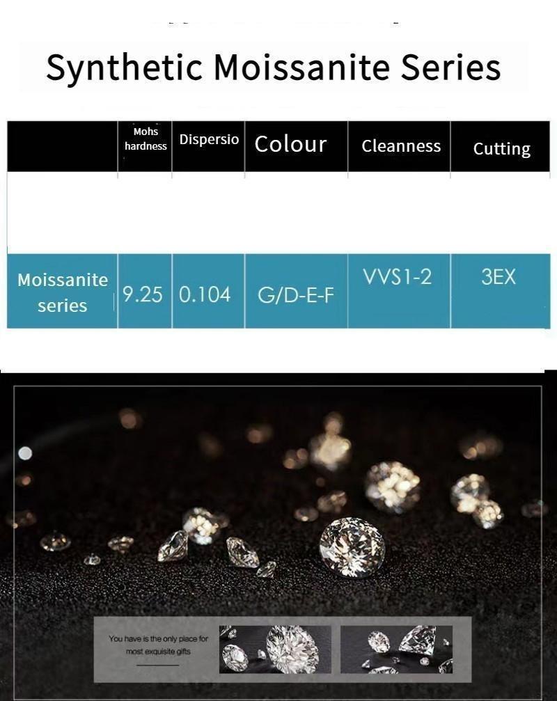 S925 Sterling Silver Adjustable Open Stackable Moissanite Ring-291(50%)