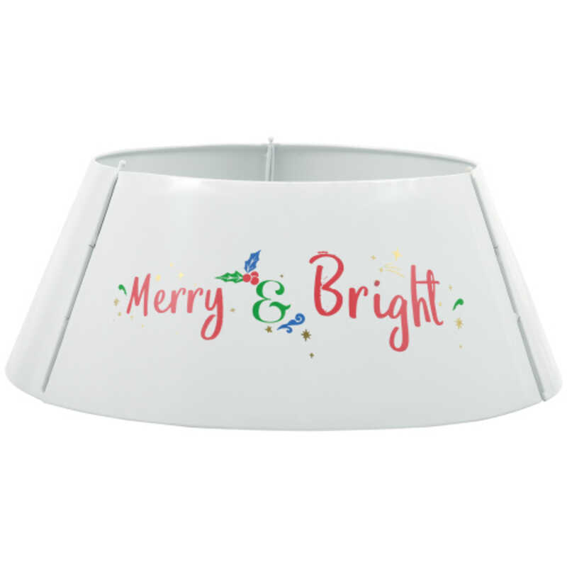 Inch Christmas Tree Collar Ring Stand Cover for Decor White