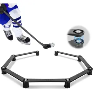 7-Section Magnetic Hockey Stick Handling Trainer - Adjustable Size Portable Training Tool for Puck Control, Reaction Time & Coordination