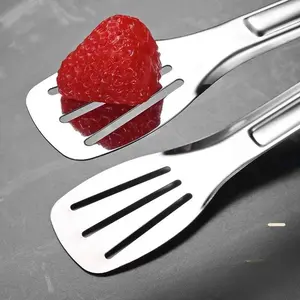 1pc Stainless Steel Three-wire Food Clip, Thickened Food Clip, Barbecue Barbecue Clip, Bread Clip, Steak Clip, Food Clip.