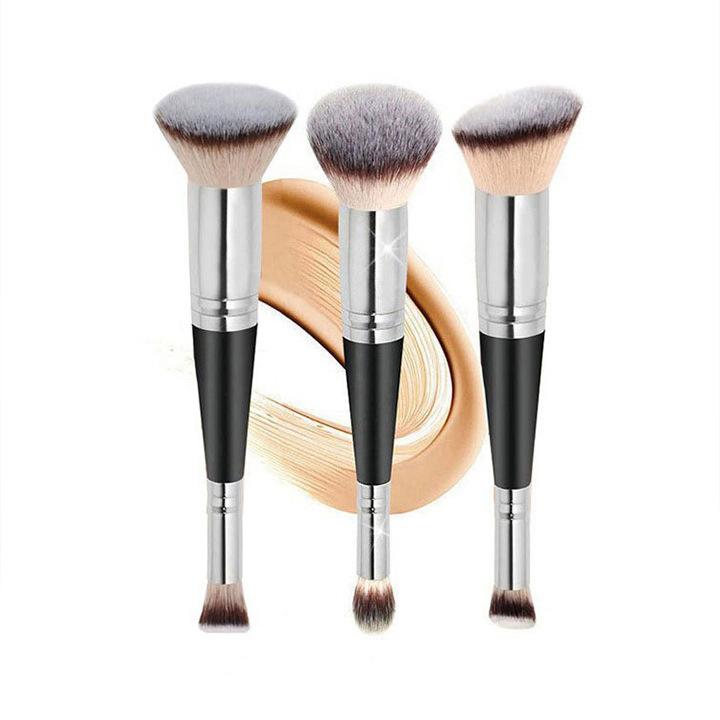 Double-ended foundation brush, concealer brush, soft-bristled makeup brush, loose powder brush, blush brush, beauty tool