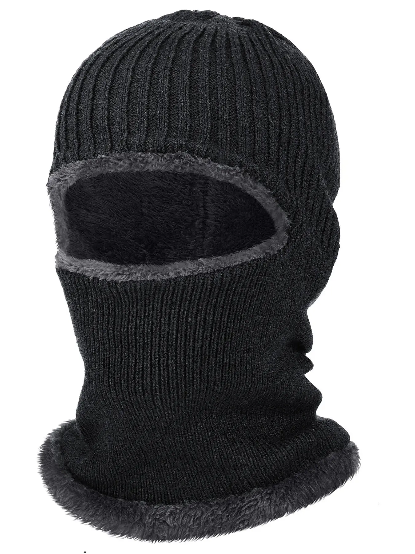 Ski Knitted Mask for Men,1 Hole | Full Winter Face Mask, Balaclava Ski Hat, Cold Weather Wear, Windproof Knitted Ski Mask for Men Women Outdoor Activities