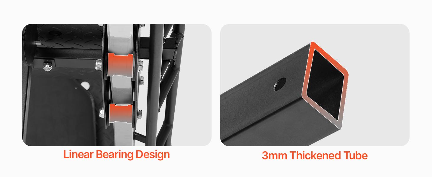 VEVOR Leg Press Hack Squat Machine, Adjustable Leg Press Combo with Linear Bearing and Weight Storage, Lower Body Special for Home Gym, Leg Exercise Equipment for Quads, Hamstring, Glutes, Calve