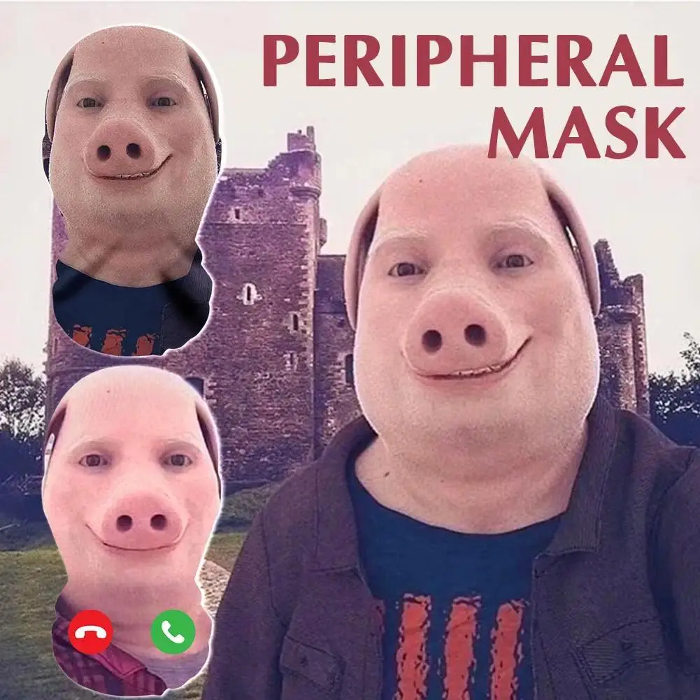 John Pork Smiling Interesting 3D Printed Seamless Mask Hat Cosplay Facial Mask Party Cosplay Props Halloween Mask Mesh Balaclava