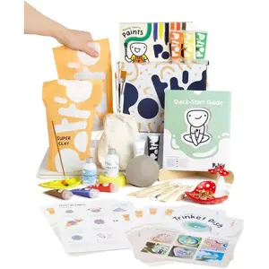 Air Dry Clay for Adults. Beginners  Pottery Kit for Adults. DIY Crafts Includes: Air-Dry Clay, Tools, Paints, Brushes, Sealant, Guides
