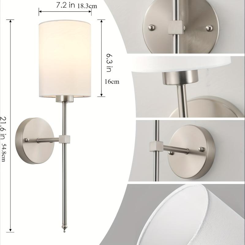 2-Piece Rechargeable Wall Lamp Set, Dimmable, Warm White/Natural White/Daylight/RGB Options, Wireless & Rechargeable, Perfect for Living Room, Bedroom, and Entrance