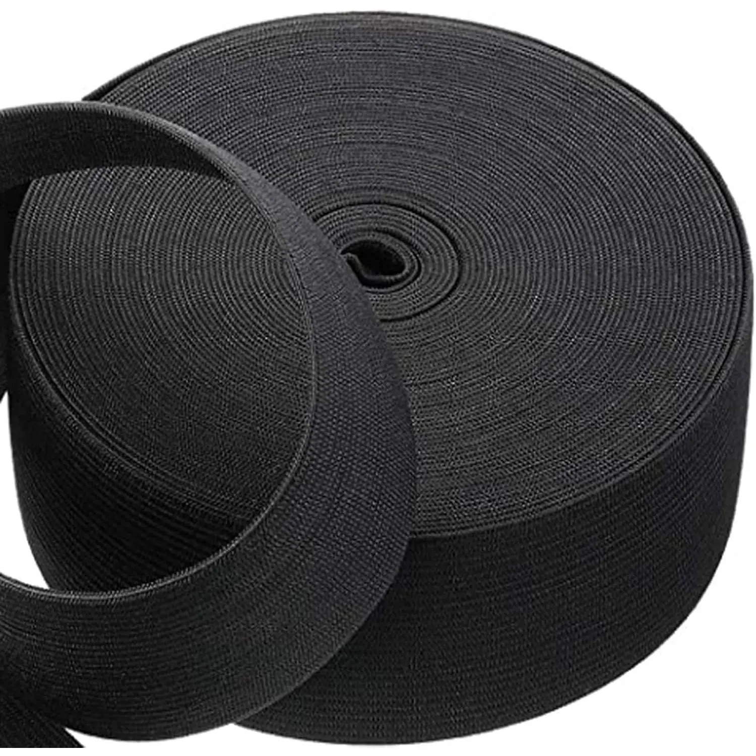 3 Inch by 6 Yard Heavy Stretch High Elasticity Elastic Spool Knit Elastic Bands for Sewing (black, 3inch)