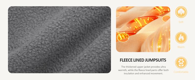 Yousify Womens Onesie Ski Suit Winter Outdoor Sports Warm Waterproof Snowsuit Color Block Jumpsuits Snow Jackets