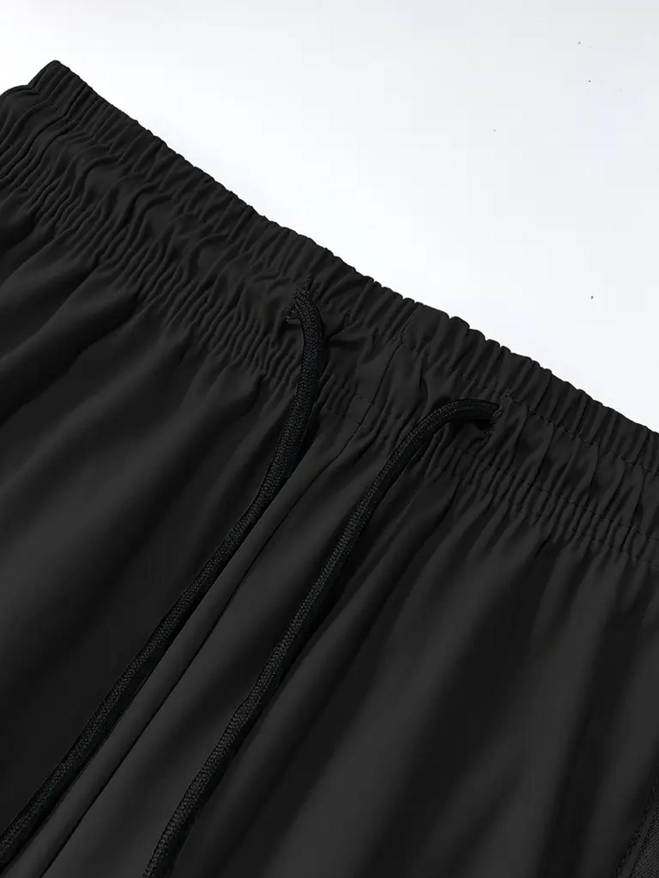 Women's sports and leisure trousers, elastic fabric, suitable for outer wear, running and fitness, pouch, drawstring.