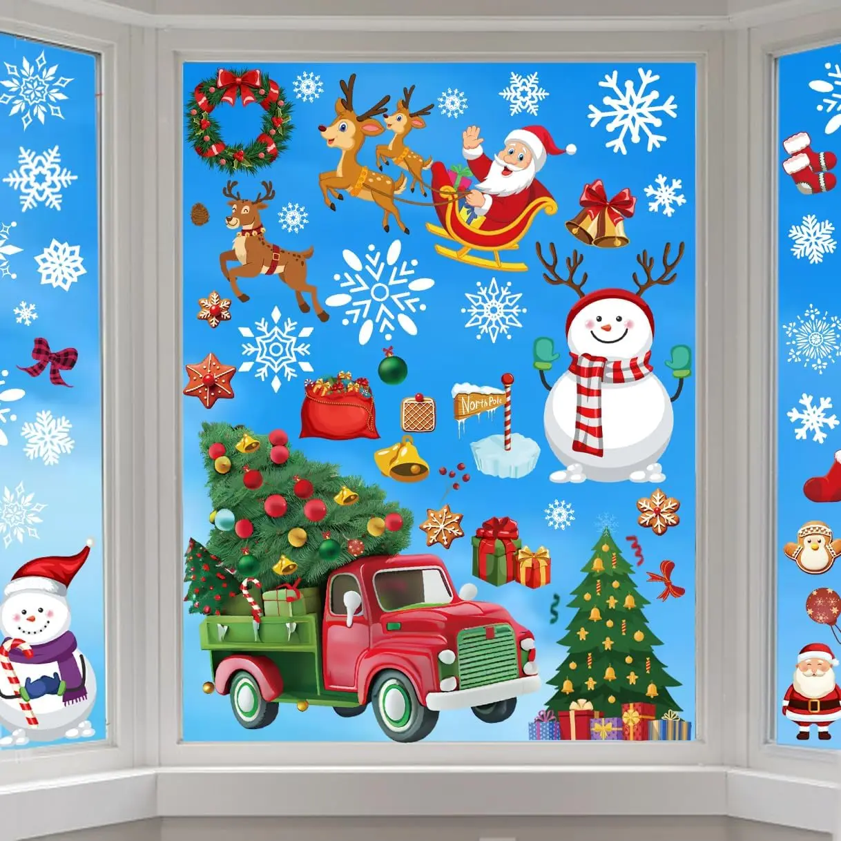 9 Sheets Christmas Decorations,  Christmas Window Clings