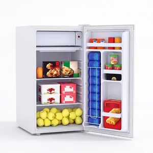 Compact Mini Fridge with Freezer, 4.5 Cu.Ft - Dual Zone Temperature Control, Single Door, 7 Adjustable Settings, Removable Shelves, Quiet & Energy Efficient - Ideal for Bedroom, Office, Dorm