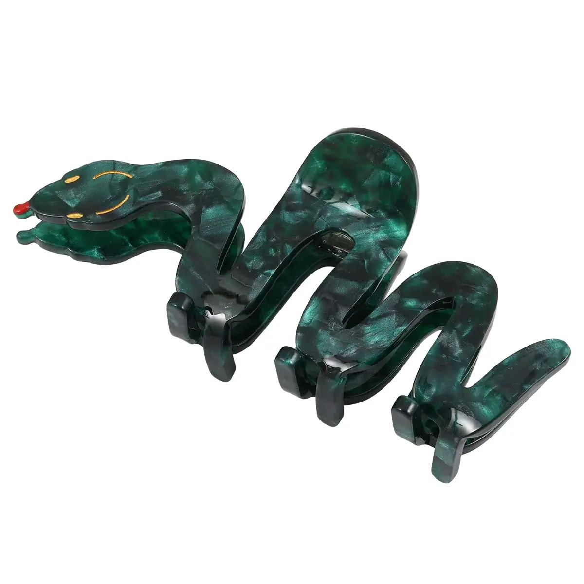 Personalised Acetate Big Green Snake Hair Claw Clip for Women Girls  1 count