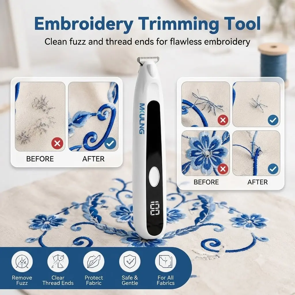Rechargeable Electric Stitch Eraser, Professional Seam Ripper for Embroidery, Sewing Accessories, Mkulng Brand, No Ca Prop 65 Warning