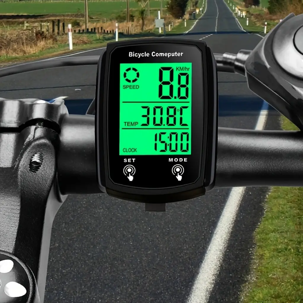 Bike Computer, Wired Digital Bike Speedometer and Odometer, bicycle speedometer,Cycling LCD Display Speed Counter,Multi-Functional bike Odometer for Road & Mountain Bikes,Cycling compture, Non-Rechargeable Battery,Cycling Accessories
