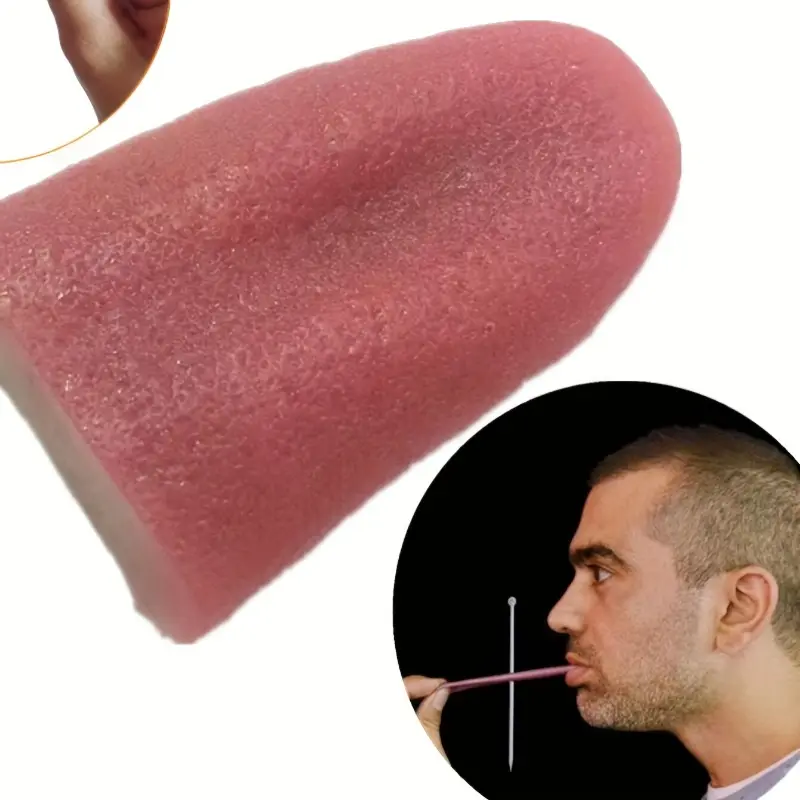 Realistic Fake Tongue Prank Prop for Halloween, Soft Lifelike Texture, Washable Reusable Rubber Trick Toy for Holiday Party, Cosplay & Funny Gathering Decor, Prank Gifts
