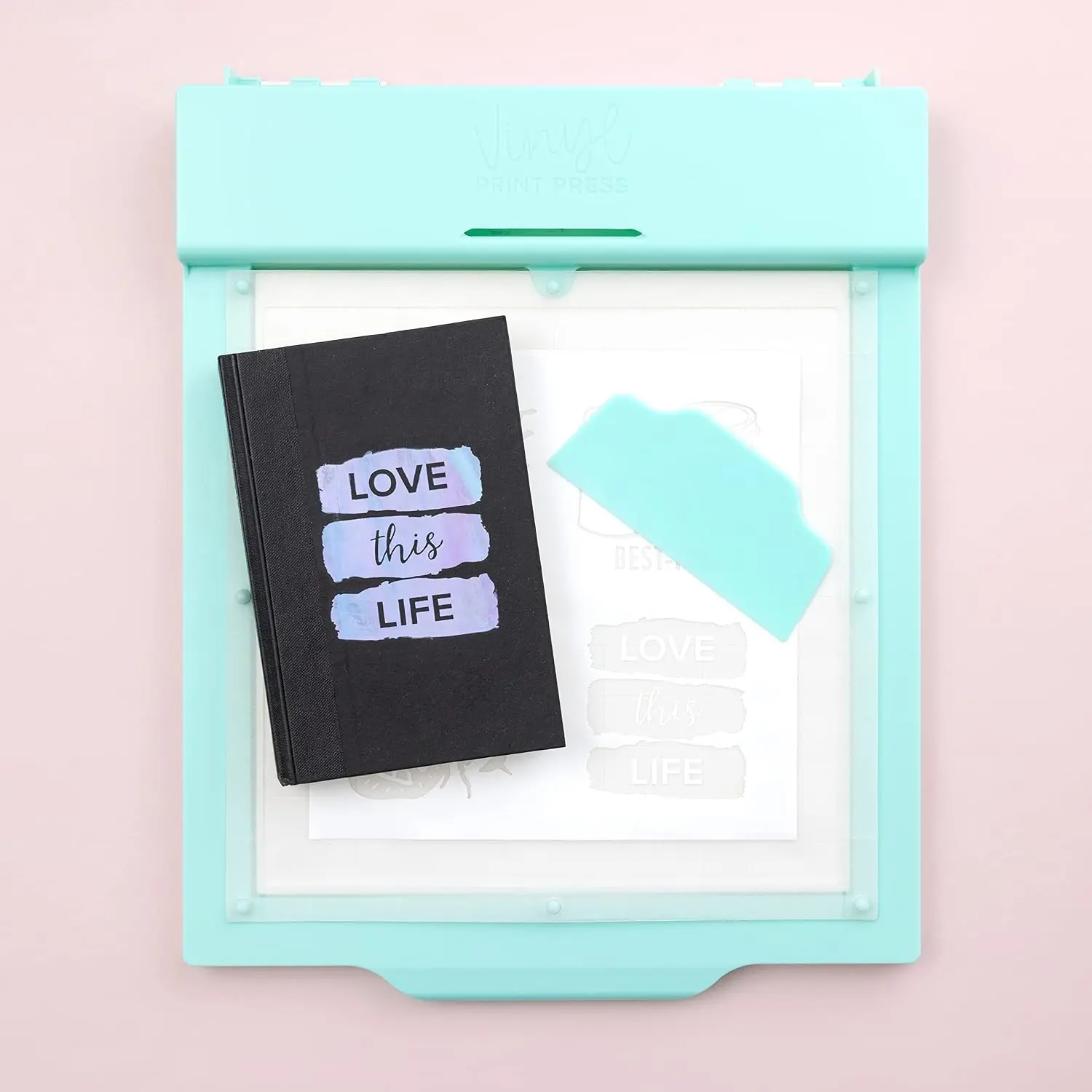 Vinyl Print Press, All-in-One Kit with Silkscreen Frames and Iron On Vinyl Sheets, Create Custom T-Shirts, Books and All Your Favorite HTV Projects