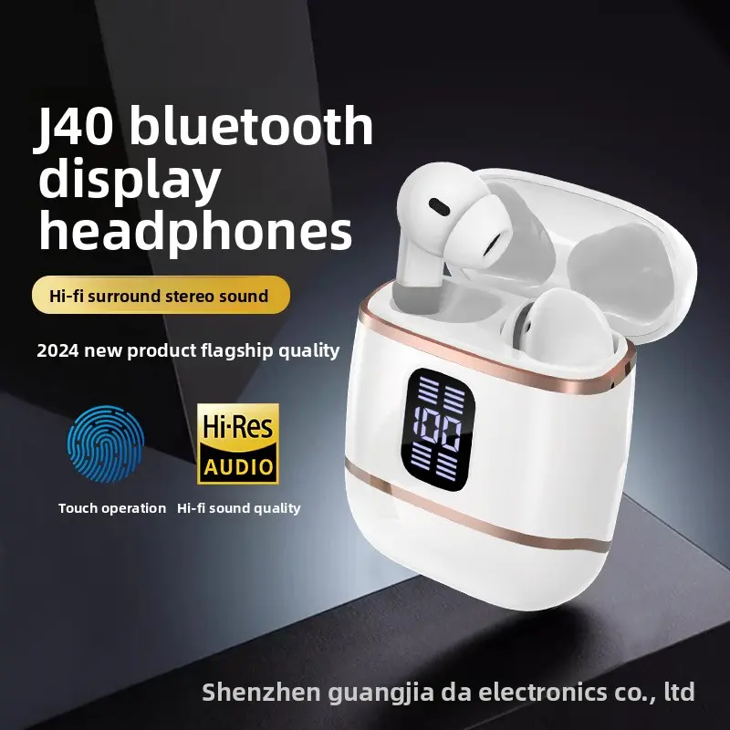 2025 New J40 Wireless Bluetooth Earphones In-Ear Four-Ear Headphones for Sports with Noise Cancellation, High Sound Quality, and Ultra-Long Battery Life