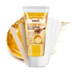 Summer hair removal set:50g wax + applicator sticks + wax strips. DIY remove hair on legs, arms and armpits, smooth your skin for summer daily body maintenance.