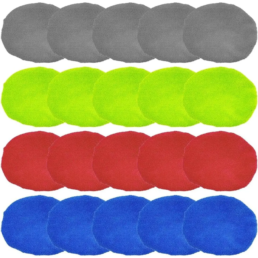 20 count Microfiber Cloths for  Windshield Cleaning Tool, Replaced Glass Cleaning Clothes, Interior Auto Window Cleaner Washing Bonnets, Washable &  Microfiber Pads Cover Kit (Square)