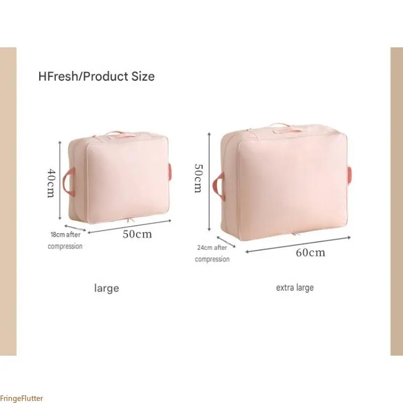 Large-Capacity Compression Canvas Duvet Storage Bag - Adjustable Household Items Organizer for Bedding, Seasonal Clothing
