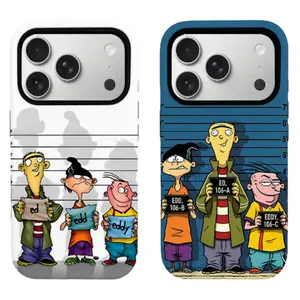 Funny Mugshot Ed Edd N Eddy Cartoon Smartphone Case - Retro 90s Nostalgic Animated Street Aesthetic Protective Designer Case for iPhone 11-17 Pro Max, Samsung S21-S26 Cellphone Devices - Handheld Accessories, Stylish Gift for Her/Him