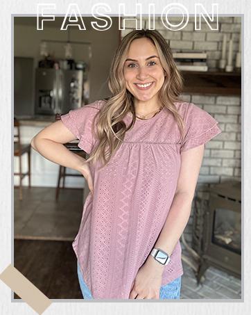 Women's Summer Tops Crewneck Eyelet Ruffle Short Sleeve Blouses Casual Babydoll Shirts 2025 S-2XL Lightweight Soft Knitted Fabric Trendy Babydoll Style