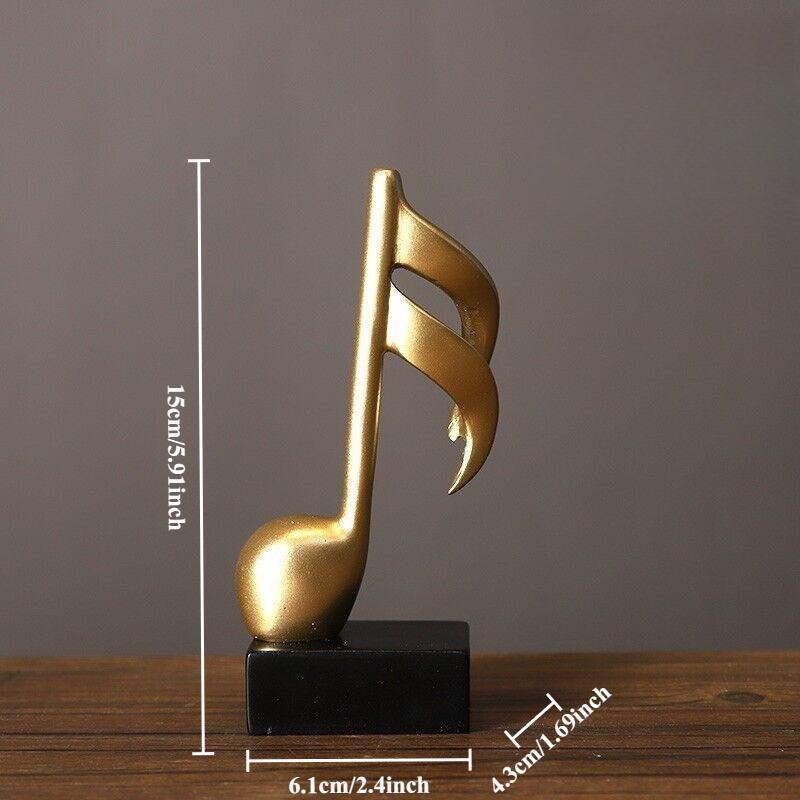 1pcs Modern Minimalist Music Note Decor Resin Ornament for Office Living Room TV Cabinet Entryway Home Decoration