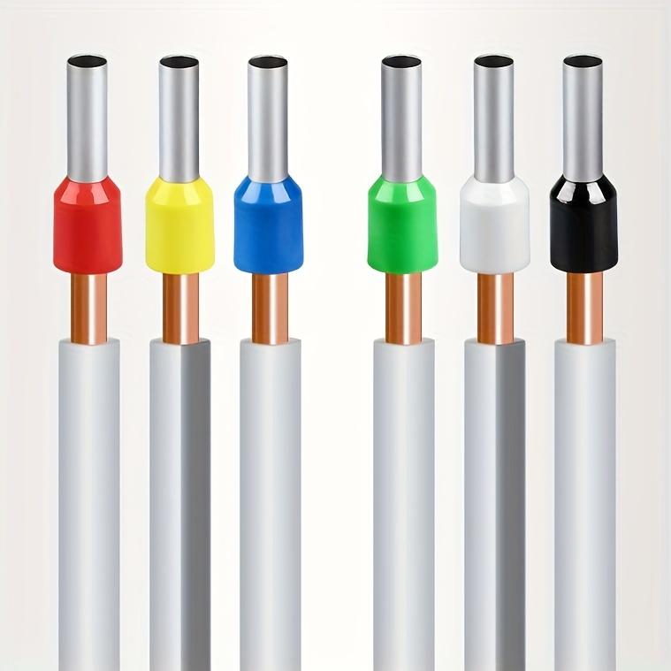 100PCS Insulated Ferrule Crimp Terminals Wire Connectors E7508 E1008 E1508 E2508 E4009 E6012 E10-12 Wire Terminals