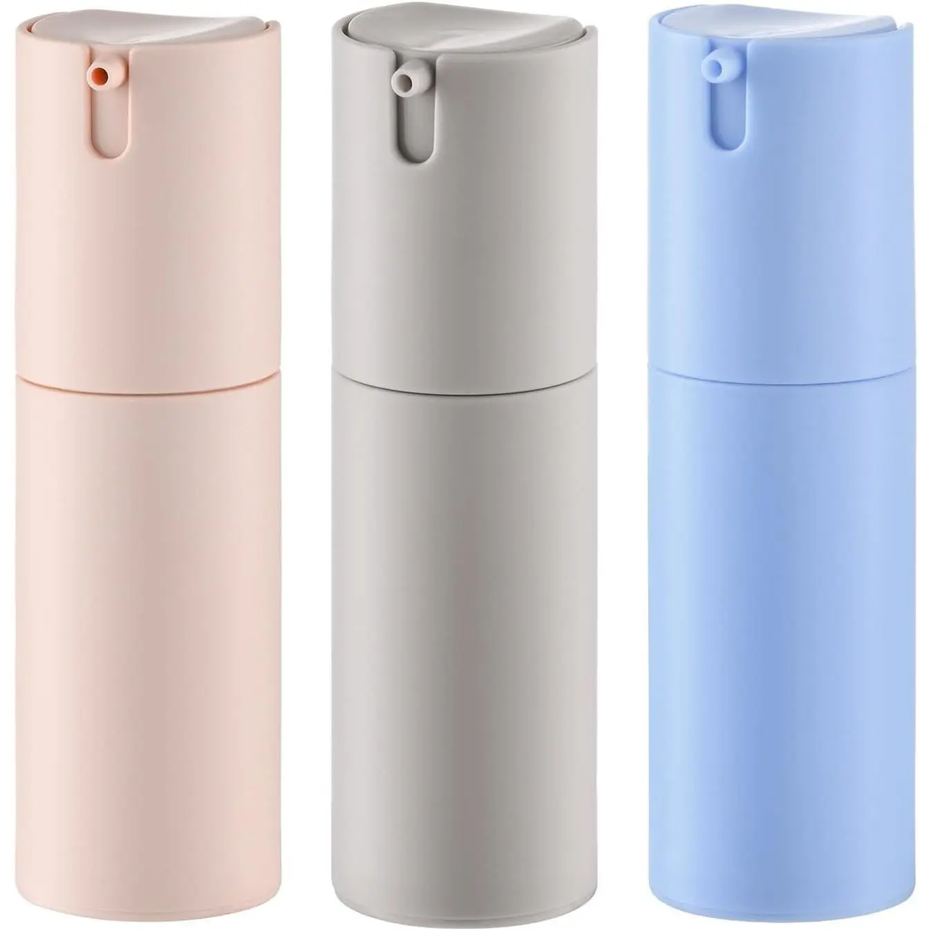 1 oz Airless Pump Bottles, Travel Lotion Container, Skincare Containers for Moisturizer(Plastic, Multicolor, 3Pcs)Gift