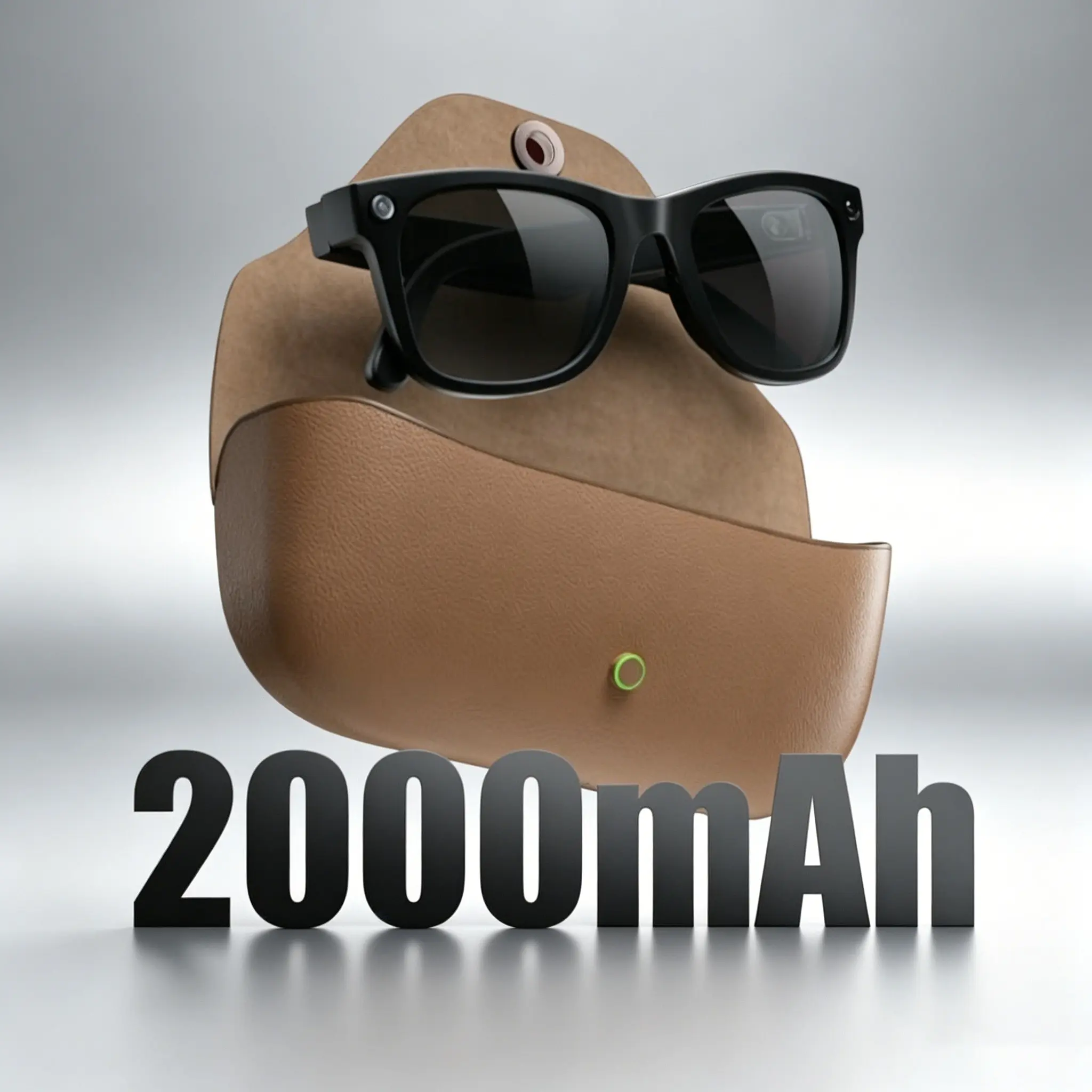 High Definition Camera Smart Glasses, 2000mah Charging Box, Translation, Music Playback, Sunglasses Function, Multifunctional Smart Eyewear