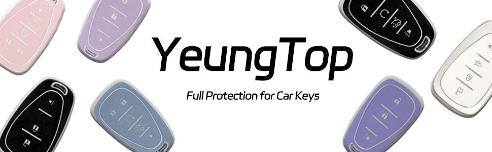 for Chevy Key Fob Cover Blue Car Key Cover Suitable for 2016-2021 Chevy Malibu Blazer Equinox Trailblazer Camaro Traverse TPU 5 Buttons Key Fob Shell for Chevy with Leather Keychain