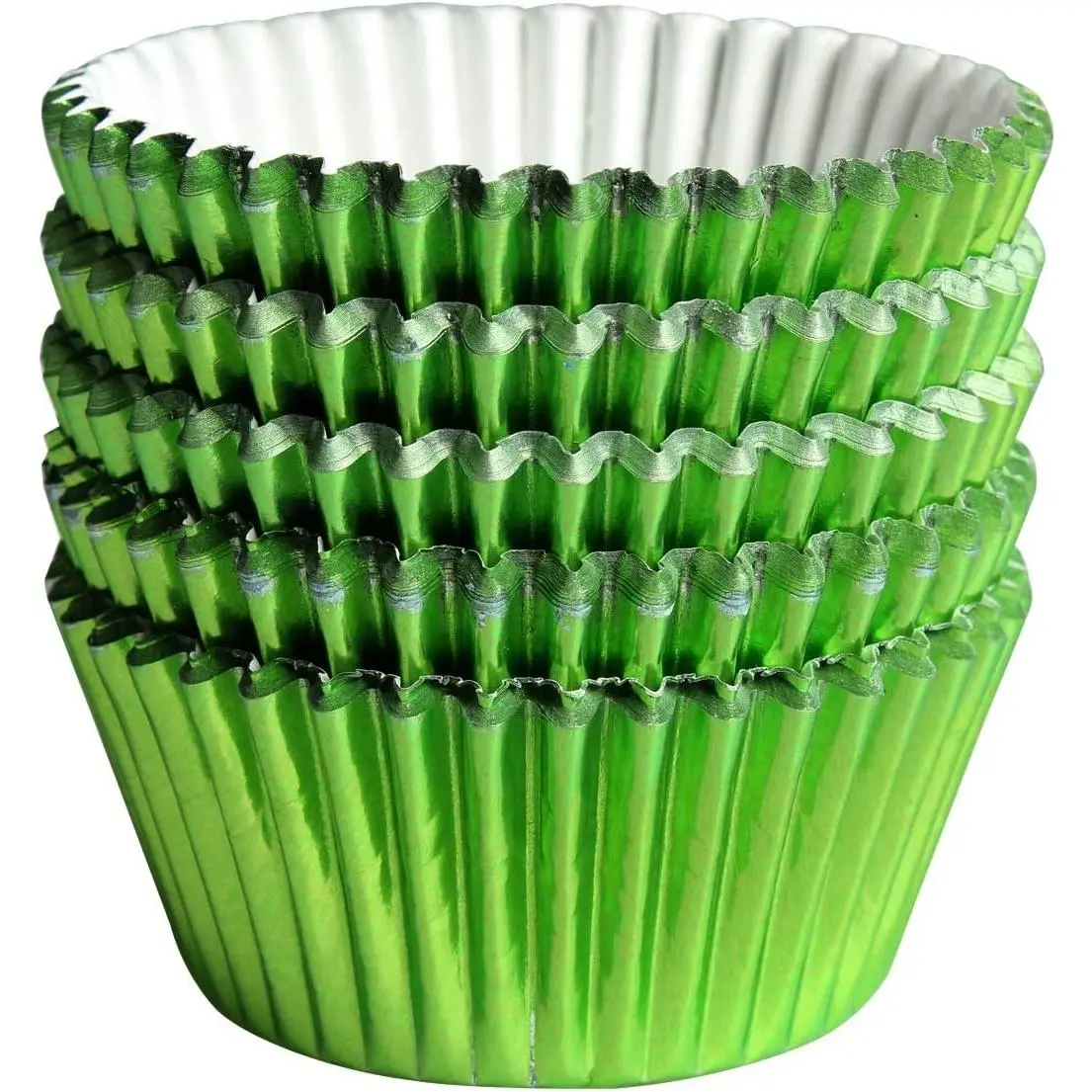 100pcs Cupcake Paper Baking Cups Wrapper Liners Cake, Foil Cupcake Liners for Baking Cupcakes(Green)
