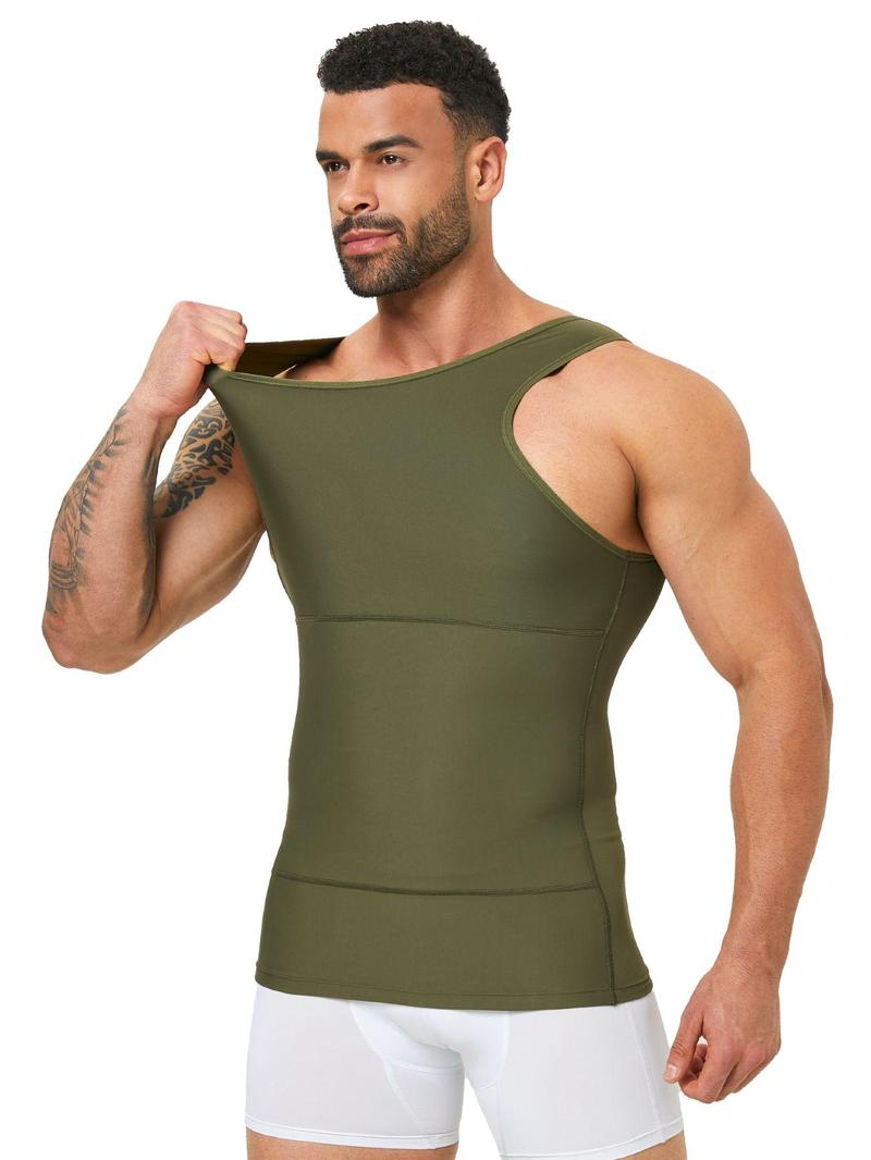 Men's Waist-Compression Tank Top, High Stretch Seamless Shapewear Top, Tummy Control Shaper for Men, Casual Comfy Men's Workout Shapewear for All Seasons, Waist Trainer Vest