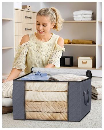 10 Pack Reusable Grocery Bags for Groceries 35L Large Capacity Heavy Duty Waterproof Bags for Shopping and Picnic with Sturdy Handles