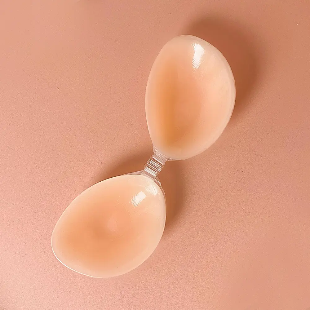 Women's Solid Color Minimalist Silicone Cover, Invisible Reusable Waterproof Push Up  Cover, Ladies Lingerie Accessories for Daily Wear Underwear