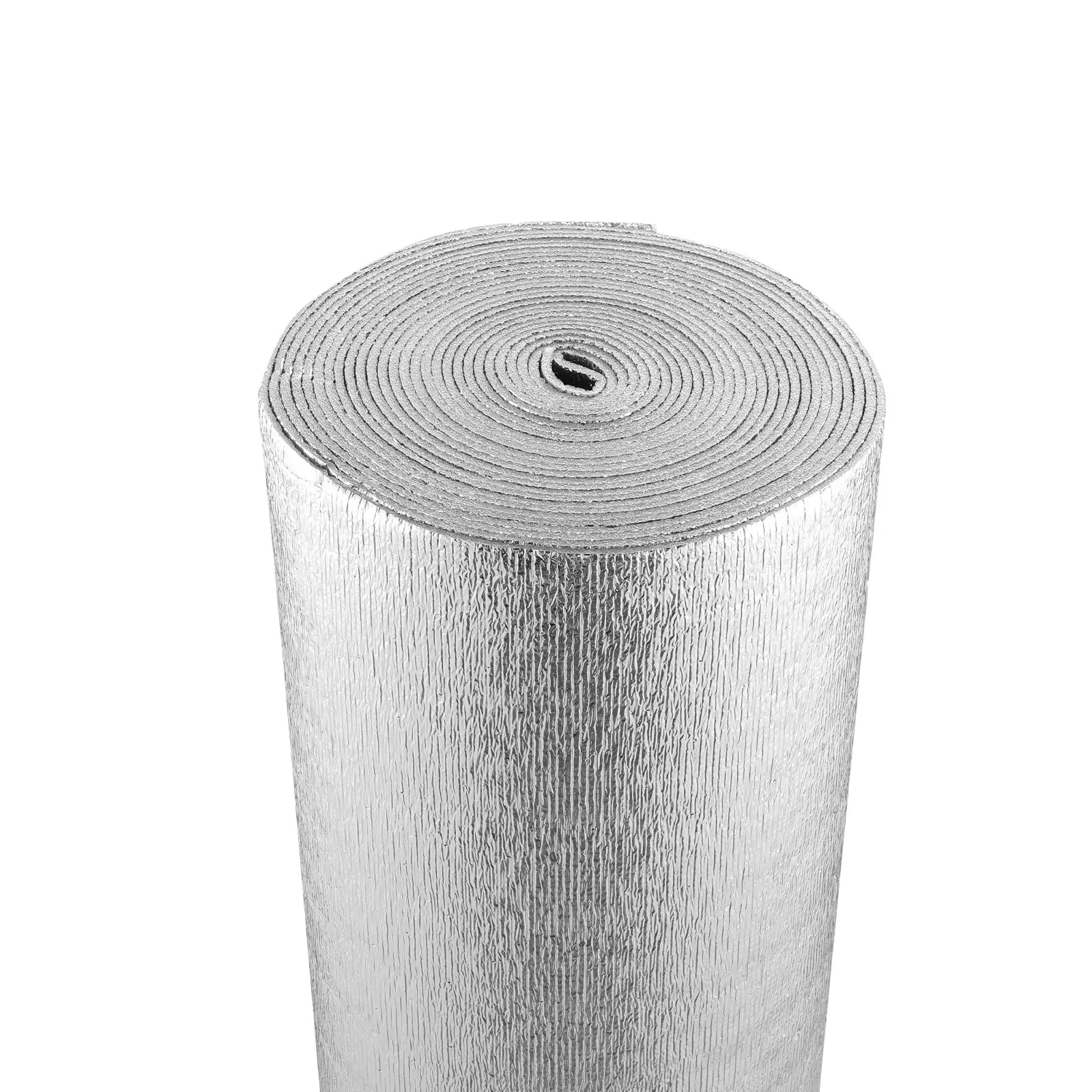 【toolupgrade】VEVOR Double Reflective Insulation Roll, Foam Core Radiant Barrier, 5.5mm 48 inx 50 ft, Double-Sided Aluminum Foil EPE Foam Heat Reflective Shield, Thermal Insulation Roll for Window RV Roof