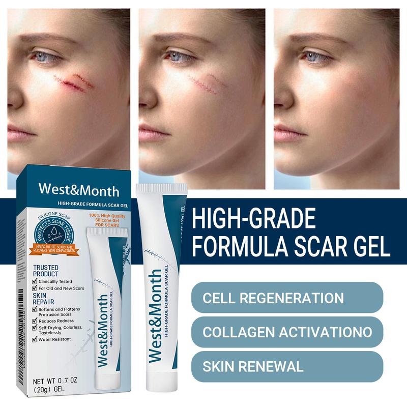 West&Month High-Grade Formula Scar Gel, Scar Repair Surgery Scar Pregnancy Smoothing Skin Care Gel