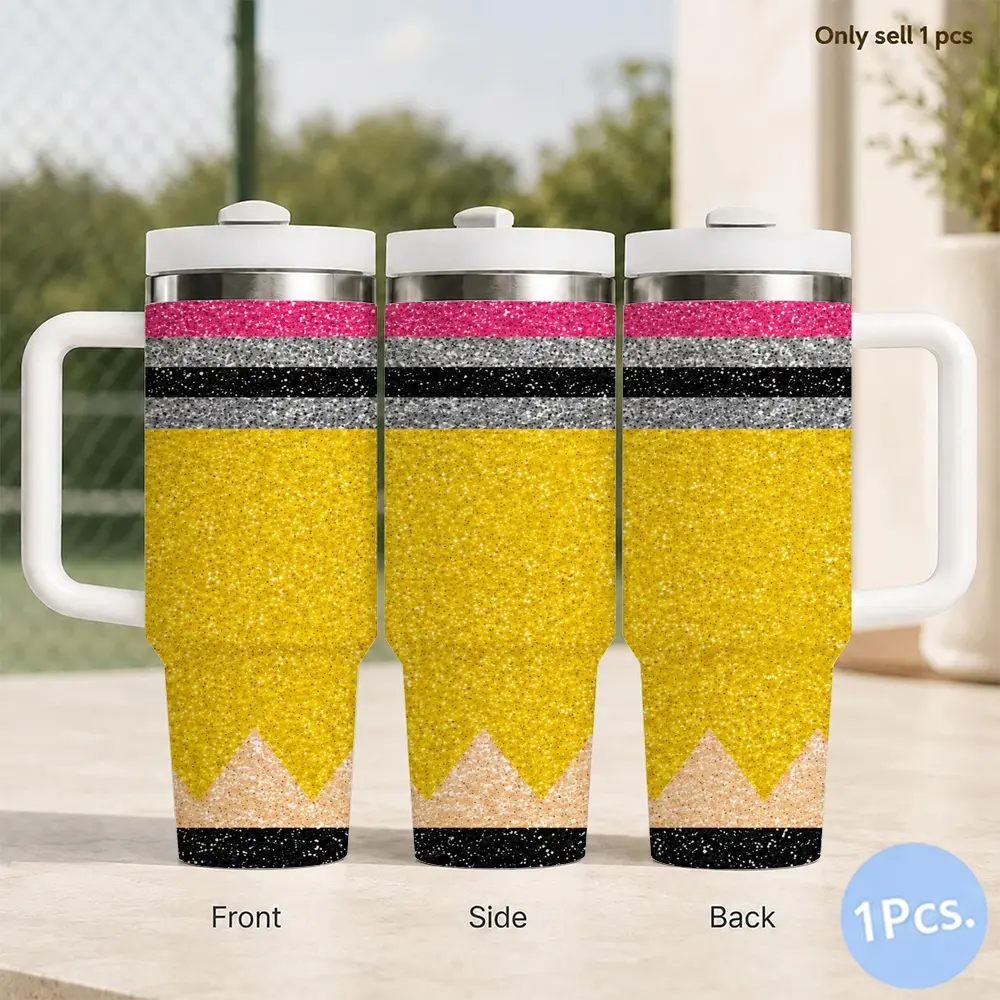 Black and gold style Vacuum Flasks 40oz Insulated Tumbler with Handle and Straw, Stainless Steel Large Capacity Water Cup with Lid, Car Cup Holder Friendly, Reusable Tumbler Gift for Women and Friends