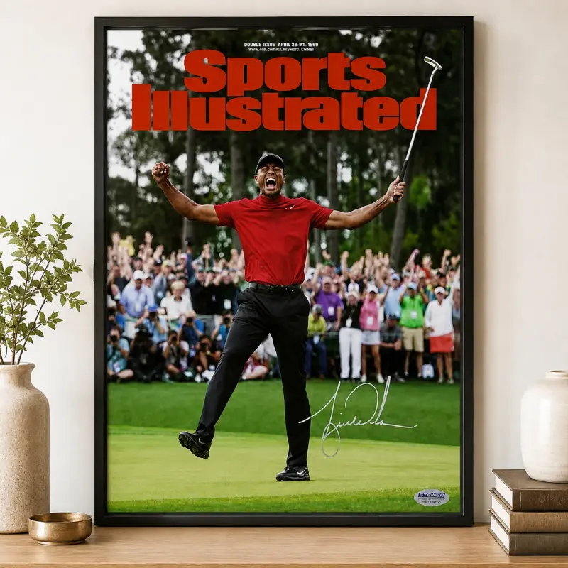 Tiger Woods 2019 Masters Champion Poster, Golf Sports Wall Art, Iconic Tournament Moment Decor, Vintage Golf Style, Bedroom Office Man Cave Display, Golf Fans Gift, Sports Lovers Gift, Golf Room Decor