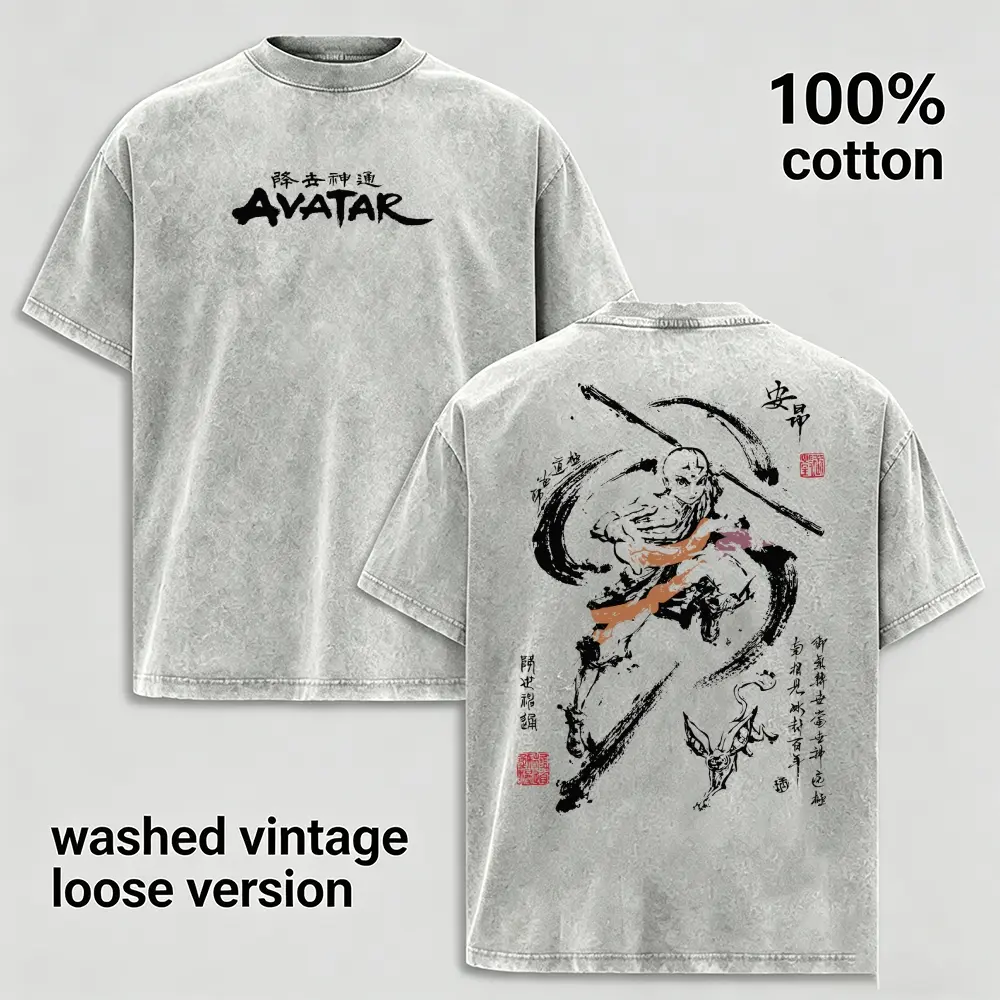 Plus-size Vintage Washed T-Shirt 100% Cotton – Oversized Casual Tee for Men & Women, Everyday Essential
