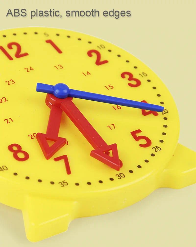 Montessori Wooden Clock Puzzle Toys Hour Minute Second Learning Preschool Cognitive Time Teaching Aid for Kids Early Education