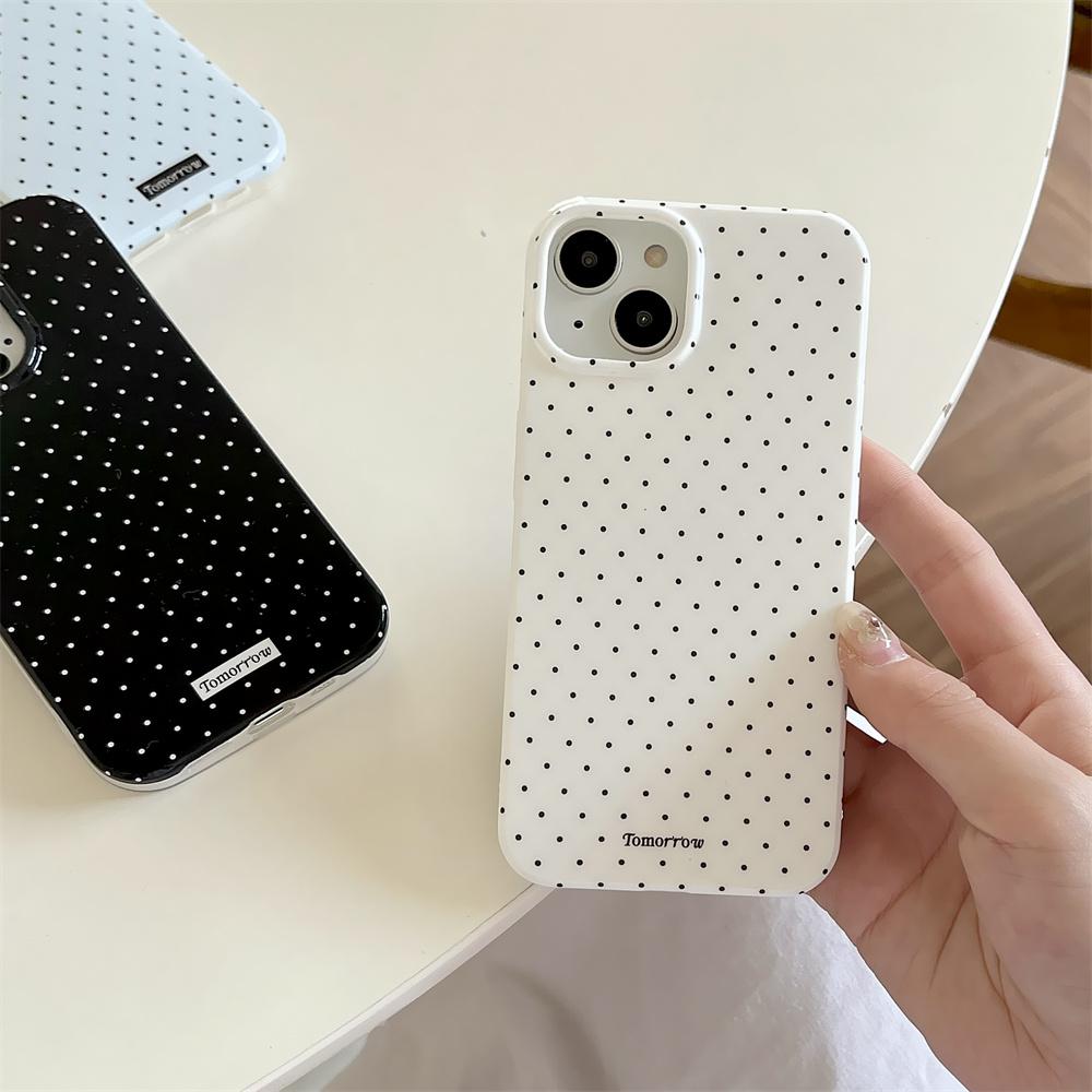 INS Polka Dot Small Fresh Mobile Phone Case for iPhone 17 16 15 14 13 12 Pro Max 11 Ultra Slim Shockproof Cover for iPhone Air