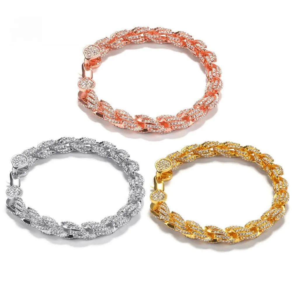 【Free Gift for Single Orders Over $200】Men's Women's Iced Out Rope Chain Bracelet, Full Paved Zircon Bling Hip Hop Artificial Gemstone Jewelry, Fashion Party Daily Wear Statement Wrist Accessory