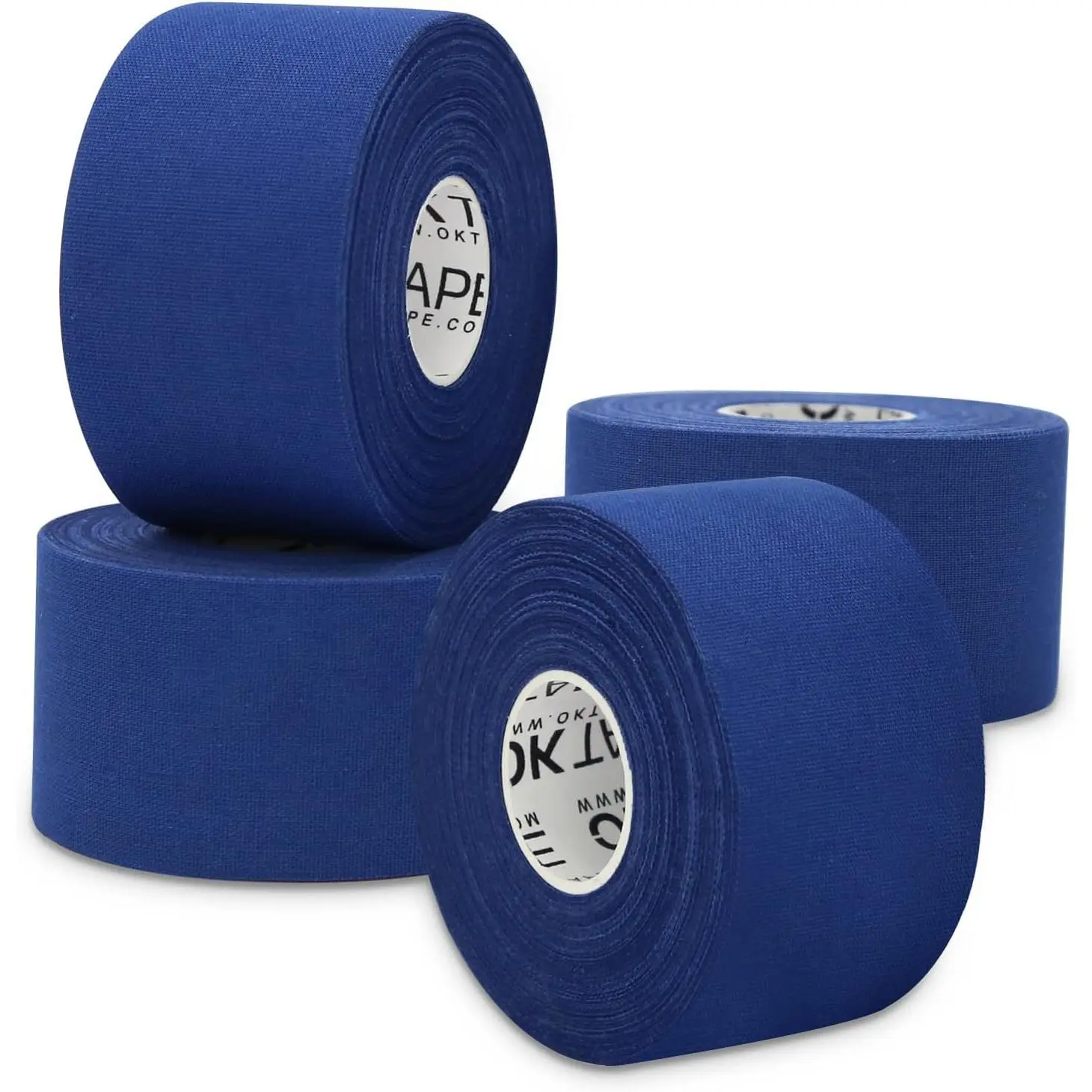 4 Rolls Athletic , Sports , Very Strong Easy Tear Wrist Ankle , No Sticky Residue | Athletes, Medical, Athletic Trainers- 1.5inch x 15yards (Blue)