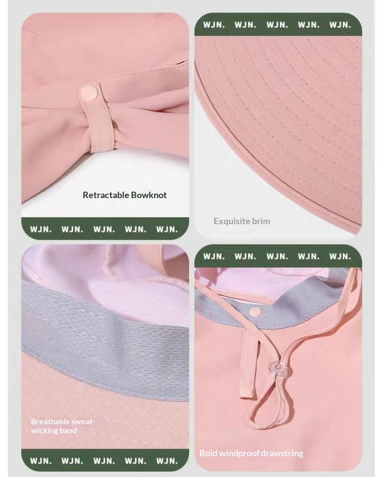 BIGWIG Women's Summer Large Sun Hat, Outdoor Hiking Fisherman's Hat, Summer Foldable Soft Hat, Wide Brim Hat, Fishing Hat, Neck Protection, Suitable for Beaches and Hiking