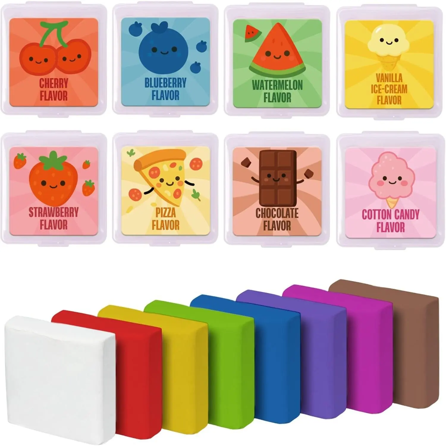 Scented Kneaded Erasers - 40-Count Bulk Pack Art Supplies for Artists' Painting, Drawing, Pencil Use, Prizes, Party Favors