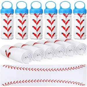 12 Pack Baseball Cooling Towels, Baseball Ice Towels for , 40"x12" Breathable Chilly Towel with Plastic Container, Microfiber  Towel for Players Team   Party Favors