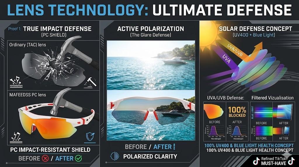 Ultimate Wraparound Sports Sunglasses for Men & Women |   Y2K Shield Shades for Cycling, Running & Baseball |   Anti-Slip TR90 Frame & UV400 PC Lens